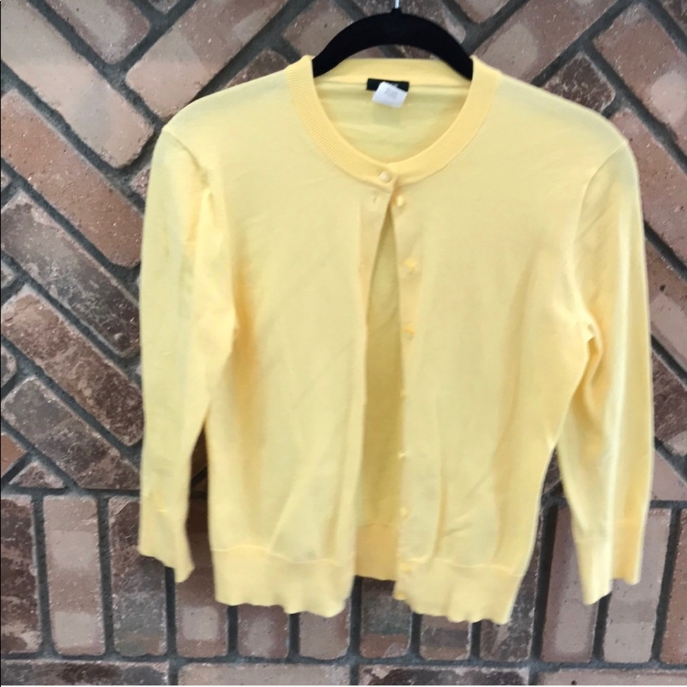 J.Crew Yellow Cardigan